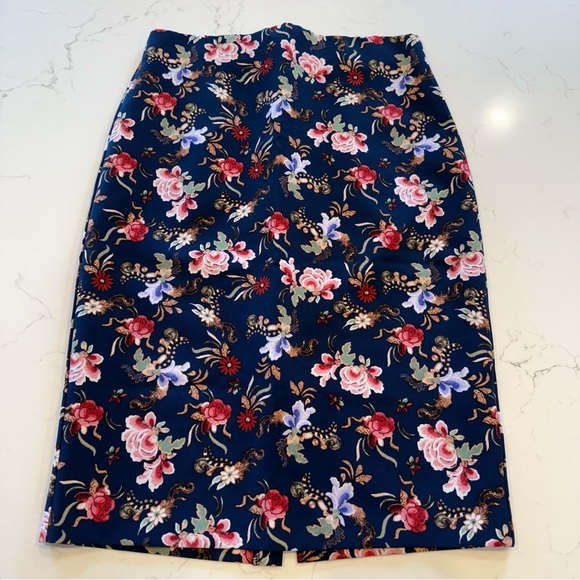 PHILOSOPHY FLORAL PENCIL STRAIGHT SKIRT Sz 4 (ACT 29X24) New Dark Academia VTG - Picture 1 of 14